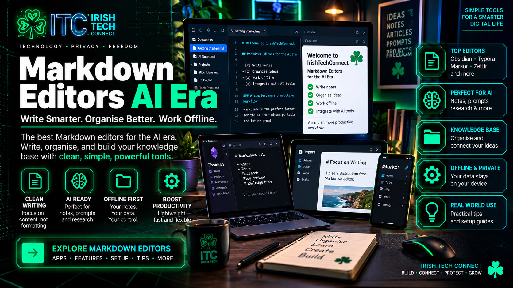 markdown editors AI era — ITC hero artwork